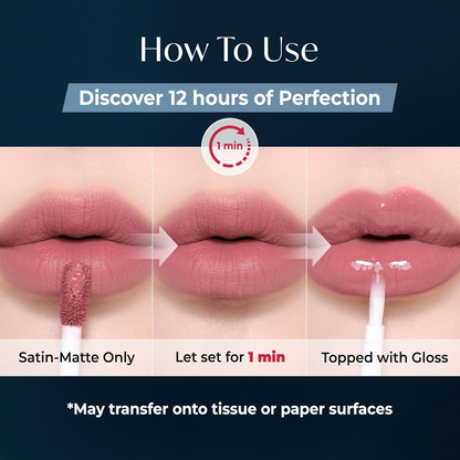 Perfect Velvet Lipstick — Dual-Ended Liquid Lipstick with Velvet Matte Color and Glossy Shine