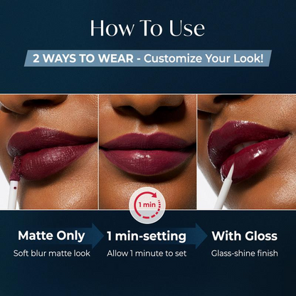 Perfect Velvet Lipstick — Dual-Ended Liquid Lipstick with Velvet Matte Color and Glossy Shine