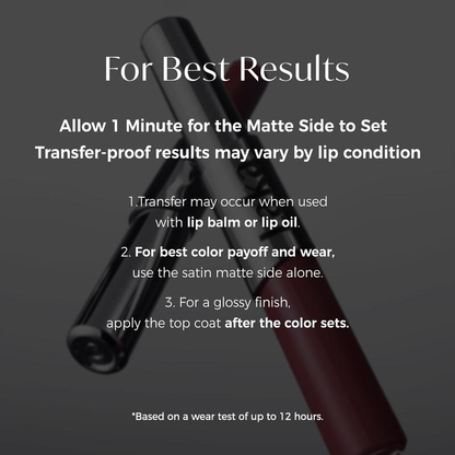 Perfect Velvet Lipstick — Dual-Ended Liquid Lipstick with Velvet Matte Color and Glossy Shine