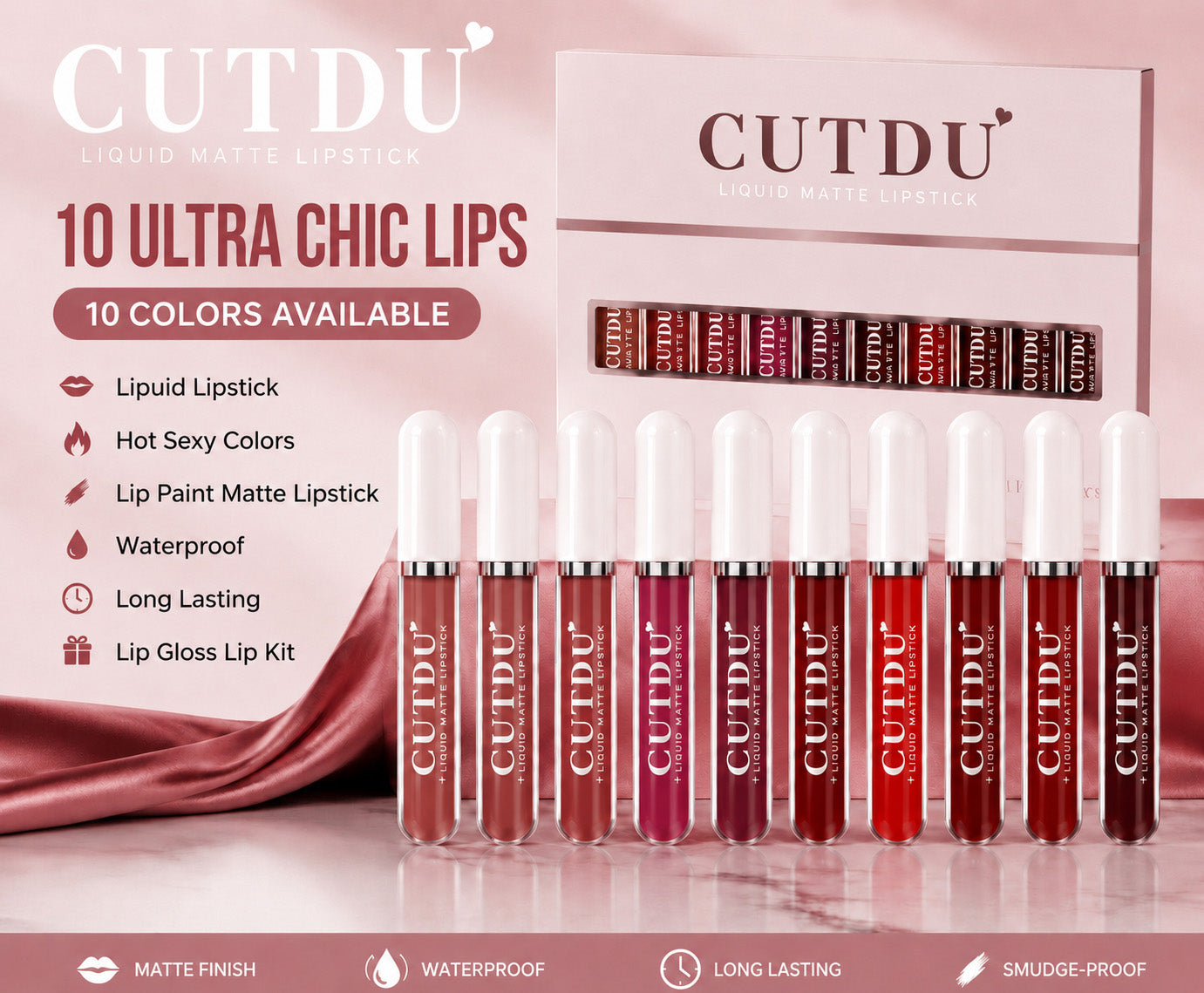 Cutdu 10 Matte Lip Gloss